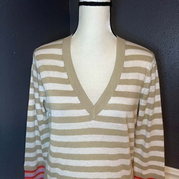 Veronica Beard Florrie Striped Knit Pullover - Picture 6 of 11